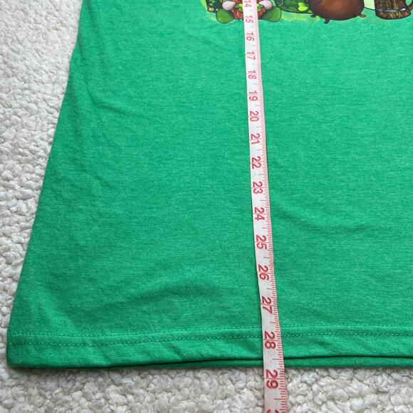 St. Patty's Day Coffee and Gnomes Green Tee Large - Picture 6 of 6
